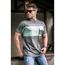 Madmext Baskılı Füme T-shirt 5356
