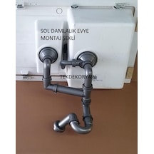 Dominox Granit Eviye Sifonu Takımı 1.5Göz TekaFranke Blonco Sifo
