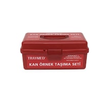 Traymed 16 Adet Kan Örnek Taşıma Seti- Kırmızı