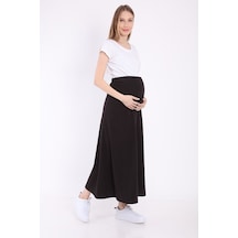 Luvmabelly Myra9030 Beli Ayarlanabilir Hamile Etek -siyah-siyah