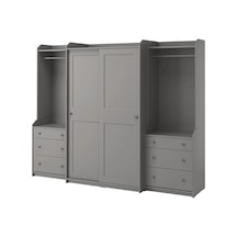 Ikea Gri Sağlam Kapaklı Gardırop
