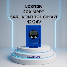 Lexron - İnges 20 Amper Mppt Solar Şarj Kontrol Cihazı - 12/24 Volt Şarj Regülatörü - Kesici