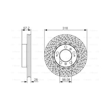 Porsche Cayman 3.4s 2005-2009 Bosch Ön Disk 2 Adet