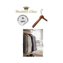 Takım Elbise Askısı 44 Cm Gold İtalyan Kanca Masif Ahşap Business Class 15 Adet Diğer