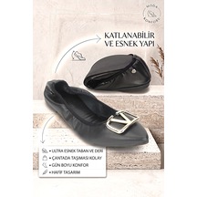 Naelle Kadın Babet Ayakkabı Renk: Siyah Cilt, Numara: 38 Diğer