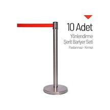 Yönlendirme Şerit Bariyer 10 Adet İndirimli Set - Paslanmaz-3411