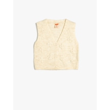 Koton Basic Yelek Kolsuz Çiçek Aplikeli V Yaka Ekru 5wmg90018at Ekru Koton Basic Yelek Kolsuz Çiçek Aplikeli V Yaka Ekru 5wmg90018at Ekru