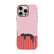 Apple iPhone Uyumlu 16 Pro Max Vorian Çift Katmanlı Magsafe Kılıf Lazy Cat Sunset