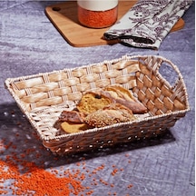Rattan Ekmeklik Ekmek Sepeti Dikdörtgen 35 24,5 8 Kahverengi