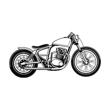 Klasik Motosikletler Oto Motor Laptop Duvar Folyo Sticker Tip 10 50x25 Cm