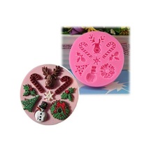 Silikon Noel Şeker Set Kalıp Goldcakes