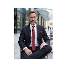 Gigi Luxe Erkek Kravat Ve Cep Mendili Takımı İthal Kalite Bordo1 Bordo1