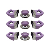 Lila Tencere Tava Yan Kulpları Ve Kapak Kulpu Seti 3 Set