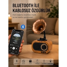 Mini Nostaljik Bluetooth Hoparlör Fm Radyo 8 Saat Batarya Yeni Nesil - Lisinya