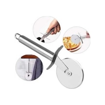 Ankatek Paslanmaz Çelik Pizza Kesici, Büyük Boy, Profesyonel, Gümüş Kesme Aleti Gümüş Gümüş