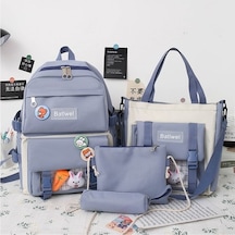 4 Parça Büyük Kapasiteli Sırt Çantası Seti Siyah 4etuee Diğer