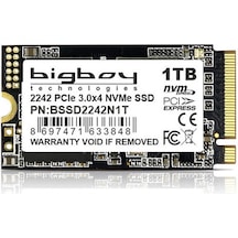 Bigboy BSSD2242N1T 1 TB 2500/1800 MB/S 22x42 MM PCIe 3x4 M.2 NVMe SSD
