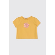 Panço Liberty Kumaş Kız Çocuk Tişört Sarı 5621GK05007