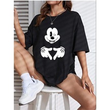 Unisex Özel Tasarım Ön Baskılı Tasarım Tshirt SIYAH