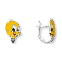 Oya Silver Mineli Tweety Gümüş Kız Çocuk Küpesi 0.7x0.9 Cm