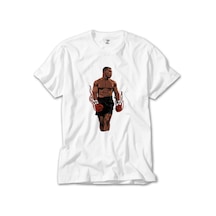 Mike Tyson Fire Boxing Gloves Beyaz Tişört Beyaz