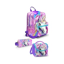 Coral High Unicorn Desenli 3 Lü Okul Çanta Seti Set0123634 Çok Renkli