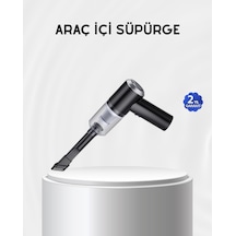 Kablosuz El Süpürgesi Araç İçi Temizlik İçin 5500pa Güçlü Emiş, Usb Şarjlı