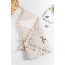 Ayıcık Figürlü Peluş Welsoft Kundak Bebek Battaniye Çok Renkli