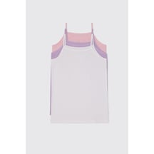 Panço Kız Çocuk İp Askılı Multi 3'lü Atlet 2602gk14003 Renkli