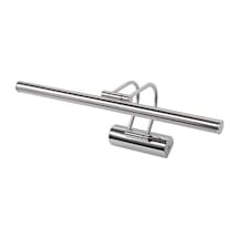 Krom Kasa Led Flüt Aplik 6w 3200k Gün Işığı 35cm Duvar Tipi Ayna/tablo/resim/banyo Üstü Dekoratif Işık Ip20 İç Mekan Kullanım Açık Ceviz