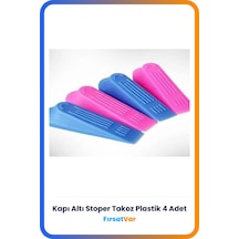 Renkli Plastik Kapı Stoperi Takozu 4 Adet Asorti - 919692822