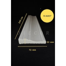 Diecor Dekoratif Boyanabilir 10 Adet 7 Cm Polistren Duvar Çıtası Beyaz 70 X 19 Model:xa131