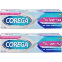 Corega Gün Boyu Güçlü Tutuş Diş Portezi Yapıştırıcı Tat İçermez Krem 40 Gr 2 Adet