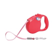 FG29X Otomatik Köpek Gezdirme Tasması Large 5 m. Şerit/41 Kg. Kır Kırmızı