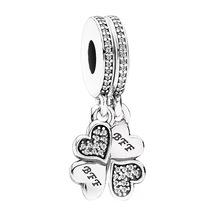 Nur Silver İkili Bff Yonca Gümüş Charm Nur-bl01348