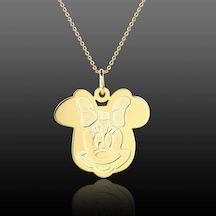 Kuyumcudukkani Mickey Mouse Kolye-35014-g Gold