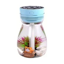 Fochsia Mavi Taşınabilir Kedi Nemlendirici Usb 12.85oz Sessiz Led Işıklı