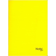 Notte A4 80/1 Çizgili Plastik Kapak Dikişli Sarı