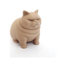 Dekoratif Kızgın Kedi Figürü