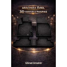 Renault Kangoo Panelvan 2 Parça 2007-2021 Minibus Araca Özel 3d Havuzlu Paspas Siyah