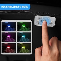 UniChrome 7 Renkli Araç İçi Dokunmatik Şarjlı Taşınabilir Mini Led Lamba