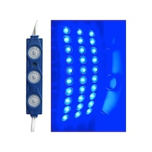 Mavi Modül Mercekli 3 Ledli Kablolu Parmak Led 12 V 5 Adet