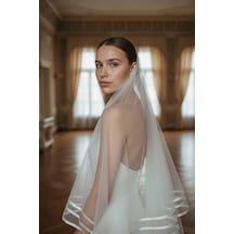 95 Cm Boyunda 3 Sıra Biyeli Duvak