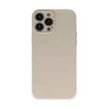 Apple iPhone Uyumlu 13 Pro Kılıf Nano İçi Kadife Silikon - Bej Ym327903