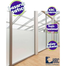 Krcdijital Ofis-işletme Camı Kaplama Folyosu 37cmx2mt Buzlu Cam Filmi Kendinden Yapışkanlı Şeffaf Krcnm492
