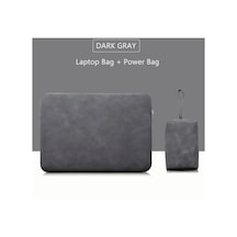 Gubisi Koyu Gri Set-15in-36x25.5cm-dizüstü Bilgisayar Kılıfı Çanta Kılıf 13 13.3 14 15.4 16 Dell Xiaomi Huawei Dizüst