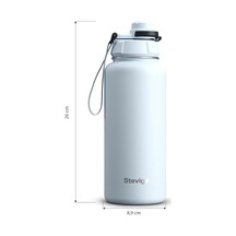 1 Hand Leak-proof Sızdırmaz Çelik Termos 1000 Ml Ice Melt St-216 Açık Beyaz