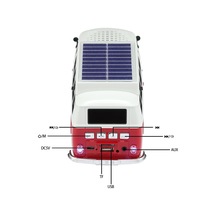 Minibüs Tasarımlı Bluetooth Speaker, Sd Kart, Usb, Fm Radyo, Şarjlı Taşınabilir Kablosuz Hoparlör, Siyah