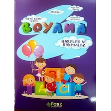 Harfler ve Rakamlar-Beni Boya Serisi-Boyama- Fark Yayınları