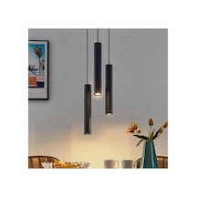 Modern Retro Rustik Metal Sarkıt Led Avize Ampul Dahil Gün Işığı 30cm Metal Gövde Ile Siyah